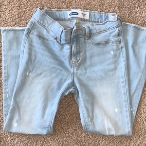 Girls jean jeggings crop